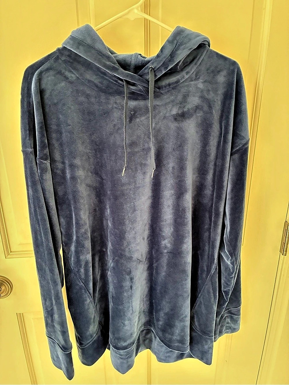 Cuddl Duds Double Plush Velour Hoodie Velour Hoodie Set in Blue Large Like New